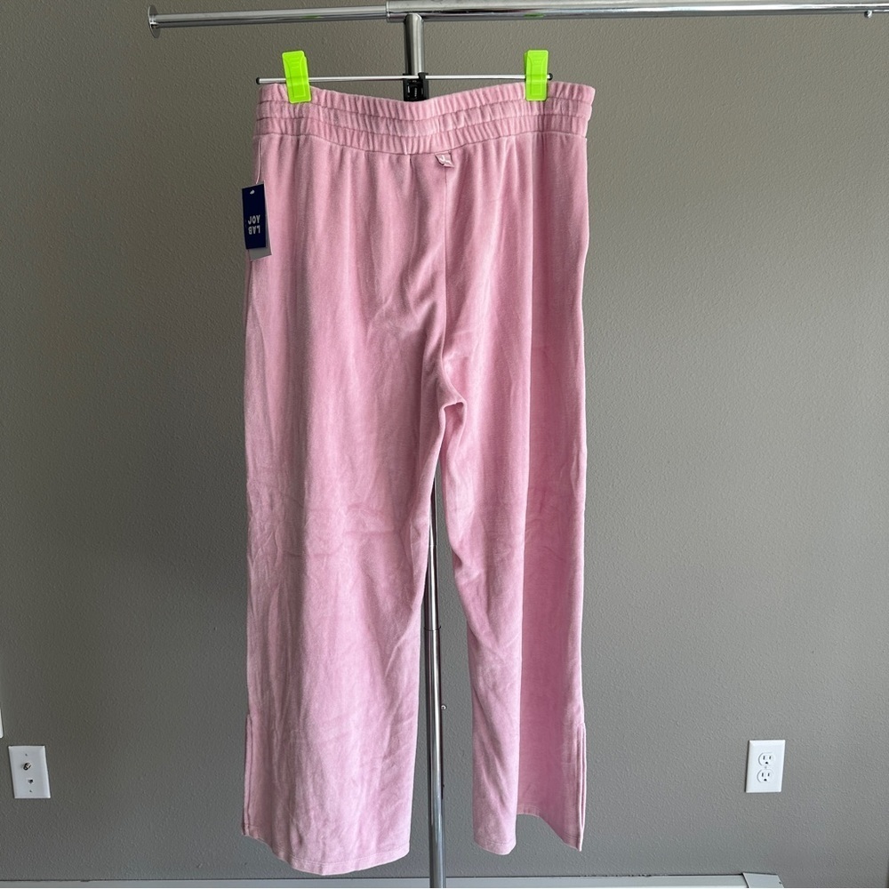 NWT Joy Lab Pink Velour Velvet Wide Legs Sweatpants X-Large - Picture 4 of 9